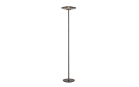 LED-Stehleuchte Pure-Vitrum, grau/rauchfarbig, inkl. Dimmfunktion