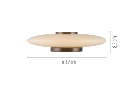 LED-Tischleuchte Pure-Vitrum, dunkelbraun, inkl. Dimmfunktion