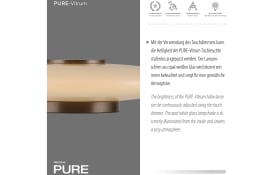 LED-Tischleuchte Pure-Vitrum, dunkelbraun, inkl. Dimmfunktion