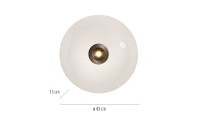 LED-Deckenleuchte Pure-Vitrum, dunkelbraun, inkl. Dimmfunktion