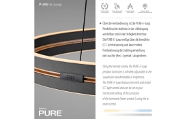 LED-Pendelleuchte Pure-Loop, schwarz, inkl. CCT und Memory Funktion