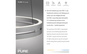 LED-Pendelleuchte Pure-Loop, aluminium, inkl. CCT und Memory Funktion