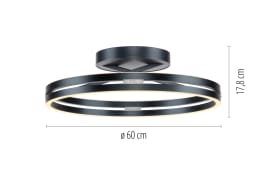 LED-Deckenleuchte Pure-Loop, anthrazit, inkl. CCT und Memory Funktion