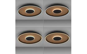 LED-Deckenleuchte Mondo Famera, holz/schwarz, inkl. CCT und Fernbedienung