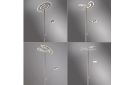 LED-Standleuchte Mondo Rimo, stahl, inkl. CCT und Memoryfunktion