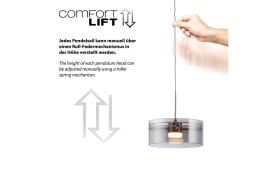 LED-Pendelleuchte Mondo Karena, schwarz, 3-flammig, inkl. Memoryfunktion
