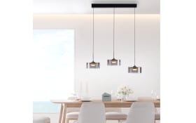 LED-Pendelleuchte Mondo Karena, schwarz, 3-flammig, inkl. Memoryfunktion
