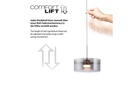 LED-Pendelleuchte Mondo Karena, stahlfarbig, 1-flammig, inkl. Memoryfunktion