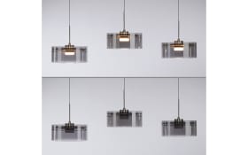 LED-Pendelleuchte Mondo Karena, stahlfarbig, 3-flammig, inkl. Memoryfunktion