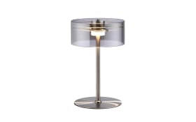 LED-Tischleuchte Mondo Karena, stahlfarbig, inkl. Dimmfunktion