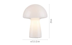 Tischleuchte Fungo, weiß, 21,5 cm