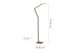 LED-Stehleuchte Samsky, bronze, inkl. CCT Funktion