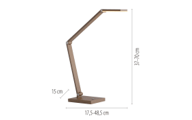 LED-Tischleuchte  Samsky, bronze, inkl. CCT Funktion