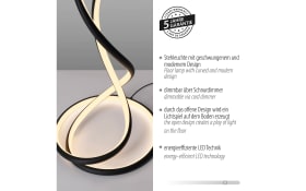 Stehleuchte Twist, schwarz