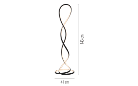 Stehleuchte Twist, schwarz