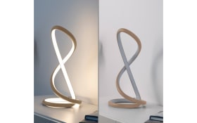 LED-Tischleuchte Twist, sandfarbig, inkl. Dimmfunktion