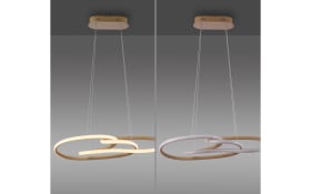 LED-Pendelleuchte Twist, sandfarbig, inkl. Memoryfunktion