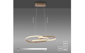 LED-Pendelleuchte Twist, sandfarbig, inkl. Memoryfunktion