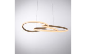 LED-Pendelleuchte Twist, sandfarbig, inkl. Memoryfunktion