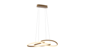 LED-Pendelleuchte Twist, sandfarbig, inkl. Memoryfunktion