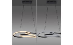 LED-Pendelleuchte Twist, schwarz, inkl. Memoryfunktion