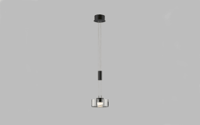 LED-Pendelleuchte Lavin, sandschwarz/rauch, 1-flammig