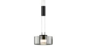 LED-Pendelleuchte Lavin, sandschwarz/rauch, 1-flammig