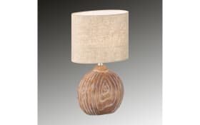 Tischleuchte Tobse in holzfarbig/sand, 39 cm