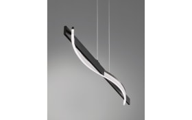 LED-Pendelleuchte Bridge, schwarz/weiß, 95 cm