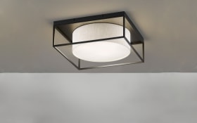 Deckenleuchte Carre, sandschwarz/grau, 50 cm