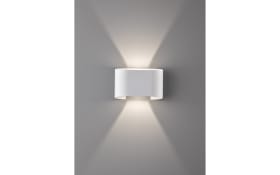 LED-Wandleuchte Wall IP44, weiß matt, 18 cm