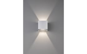 LED-Wandleuchte Wall IP44, weiß matt, 10 cm