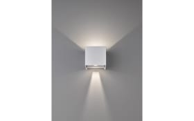LED-Wandleuchte Wall IP44, weiß matt, 10 cm