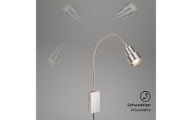 LED-Wandleuchte Tusi, nickel matt, 69 cm