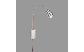 LED-Wandleuchte Tusi, nickel matt, 69 cm