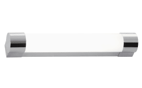 LED-Wandleuchte Tantor IP44, chromfarbig/weiß, 35,2 cm