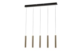 LED-Pendelleuchte Prado, schwarz/goldfarbig, 5-flammig, 90 cm