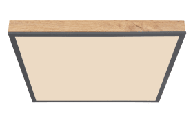 LED-Deckenleuchte CCT Doro, holz/graphit, 45 cm