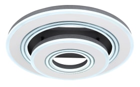 LED-Deckenleuchte CCT Jacky, schwarz/weiß, 50 cm