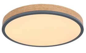 LED-Deckenleuchte Doro CCT, holz/graphit, 45 cm