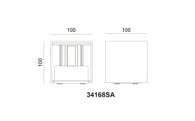 LED-Wandleuchte Veronika sandfarbig