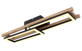 LED-Deckenleuchte Illa, holz/schwarz, 69 cm