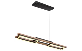 LED-Pendelleuchte Illa, holz/schwarz, 100 cm