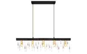 Pendelleuchte Kira I, schwarz/goldfarbig, 90 cm