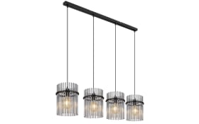 Pendelleuchte Gorley, schwarz, 4-flammig, 110 cm