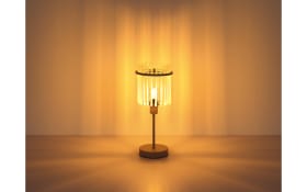 Tischleuchte Gorley, beige, 37,5 cm