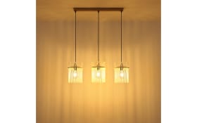 Pendelleuchte Gorley, beige, 80 cm