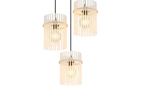 Pendelleuchte Gorley, beige, 47 cm