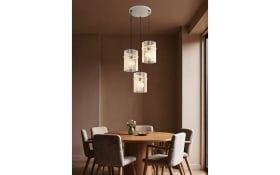 Pendelleuchte Gorley, beige, 47 cm