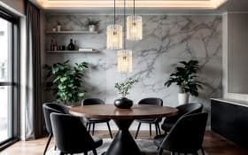 Pendelleuchte Gorley, beige, 47 cm